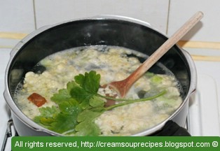 Cooking Cream of Cauliflower soup